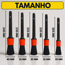 Kit Automotivo Flanela de Microfibra 30x40cm + 05 Pincel Detalhamento + Luva Microfibra