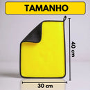 Kit Automotivo Flanela de Microfibra 30x40cm + 05 Pincel Detalhamento + Luva Microfibra