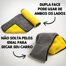 Kit Automotivo Flanela de Microfibra 30x40cm + 05 Pincel Detalhamento + Luva Microfibra