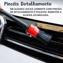 Kit Automotivo Flanela de Microfibra 30x40cm + 05 Pincel Detalhamento + Luva Microfibra