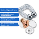 Kit 5 Dispositivos Anti Ronco Clips Dilatador Nasais Magnéticos Melhora Sono Respiração Noites Sono
